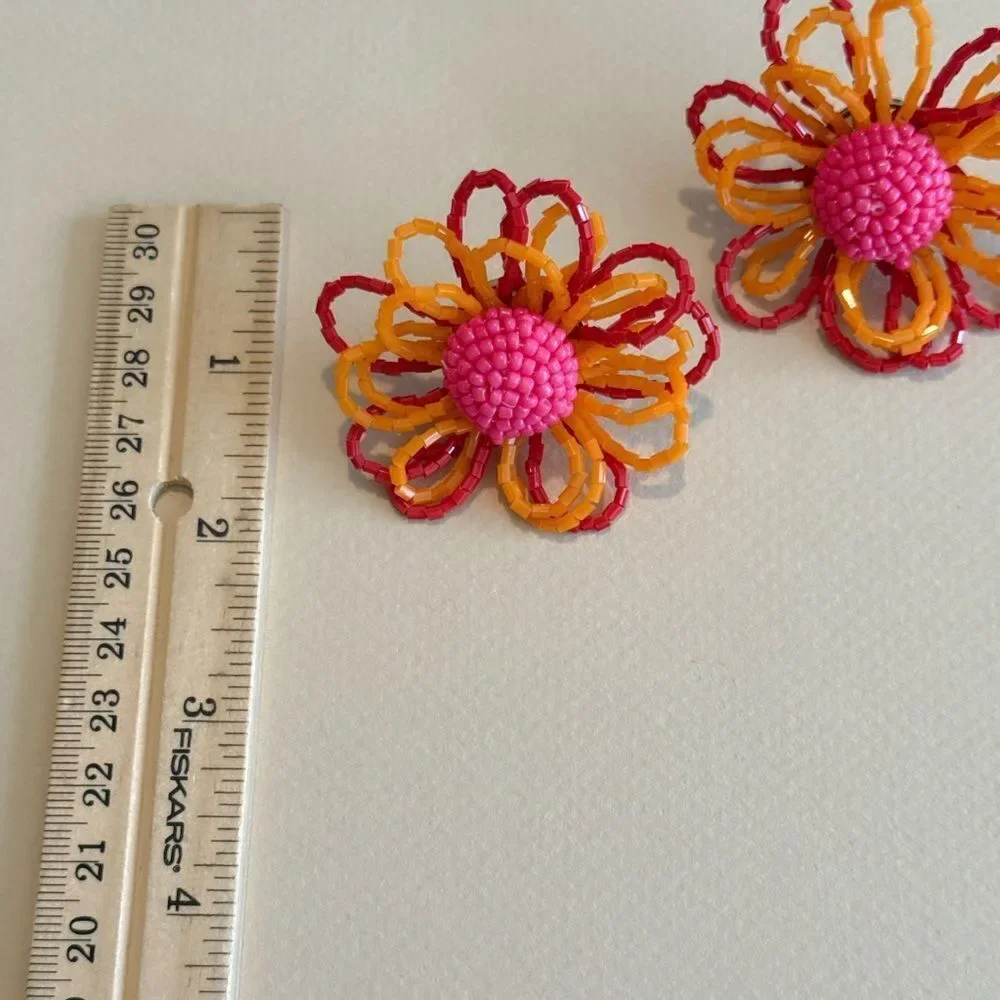 Vibrant Floral Earrings N1453